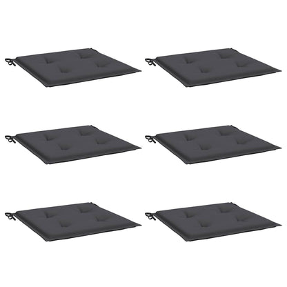 Gartenstuhl-Kissen 6 Stk. Anthrazit 40x40x3 cm Oxford-Gewebe