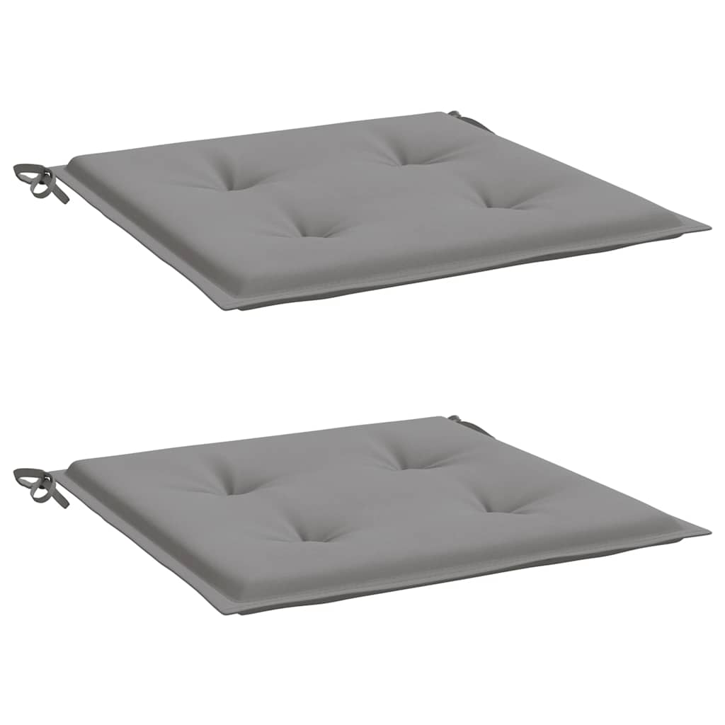 Gartenstuhl-Kissen 2 Stk. Grau 40x40x4 cm Oxford-Gewebe