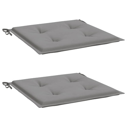 Gartenstuhl-Kissen 2 Stk. Grau 40x40x4 cm Oxford-Gewebe