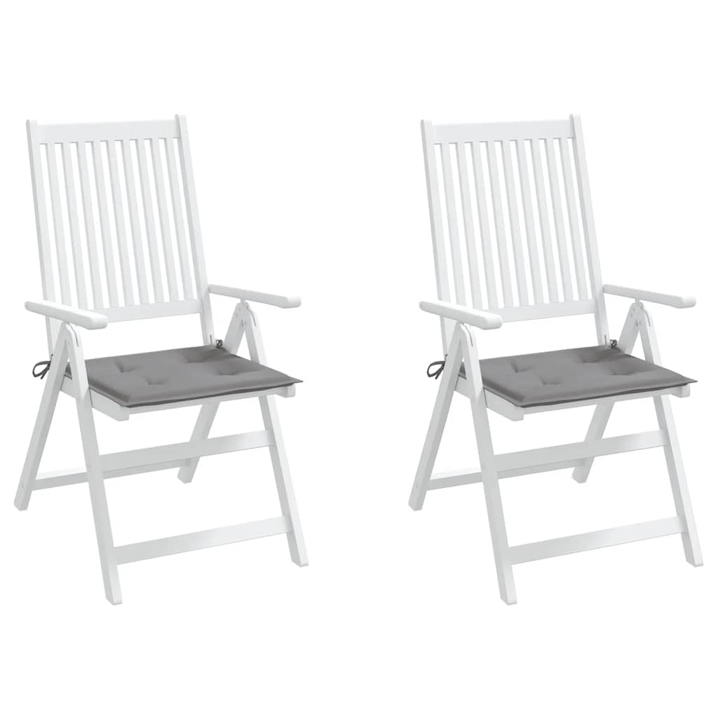 Gartenstuhl-Kissen 2 Stk. Grau 40x40x4 cm Oxford-Gewebe