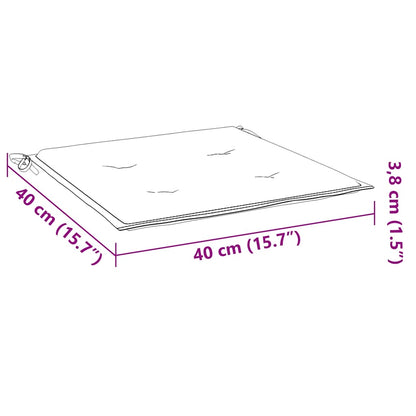 Gartenstuhl-Kissen 2 Stk. Grau 40x40x4 cm Oxford-Gewebe