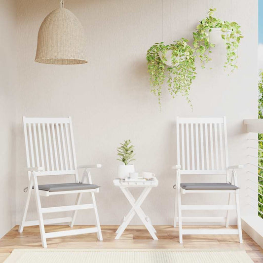 Gartenstuhl-Kissen 2 Stk. Grau 40x40x4 cm Oxford-Gewebe