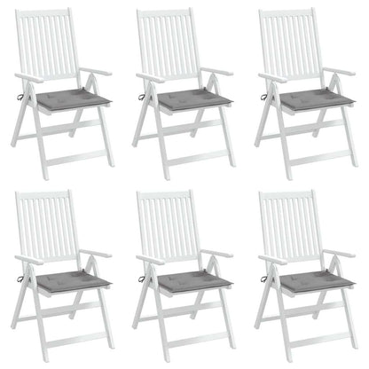 Gartenstuhl-Kissen 6 Stk. Grau 40x40x4 cm Oxford-Gewebe
