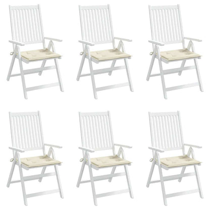 Gartenstuhl-Kissen 6 Stk. Creme 40x40x4 cm Oxford-Gewebe