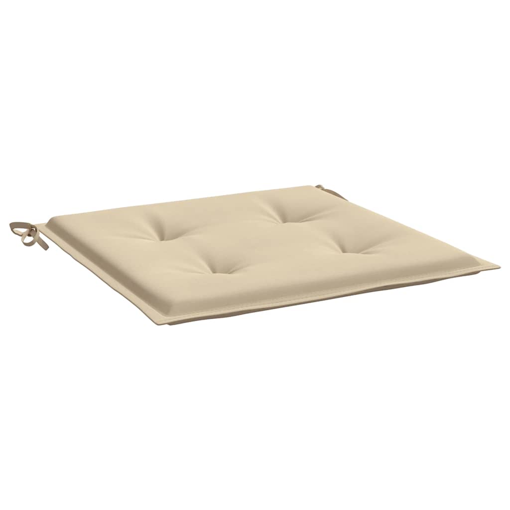 Gartenstuhl-Kissen 6 Stk. Beige 40x40x4 cm Oxford-Gewebe