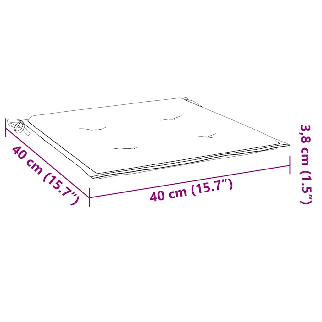 Gartenstuhl-Kissen 6 Stk. Beige 40x40x4 cm Oxford-Gewebe