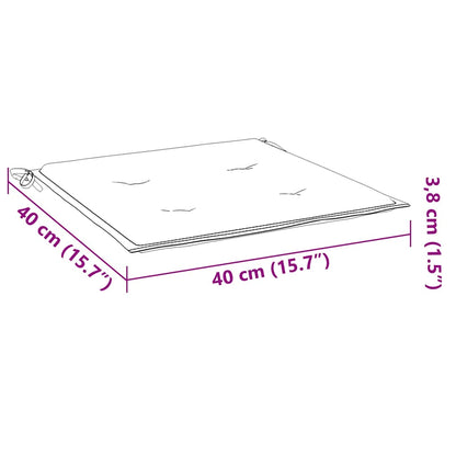 Gartenstuhl-Kissen 6 Stk. Beige 40x40x4 cm Oxford-Gewebe
