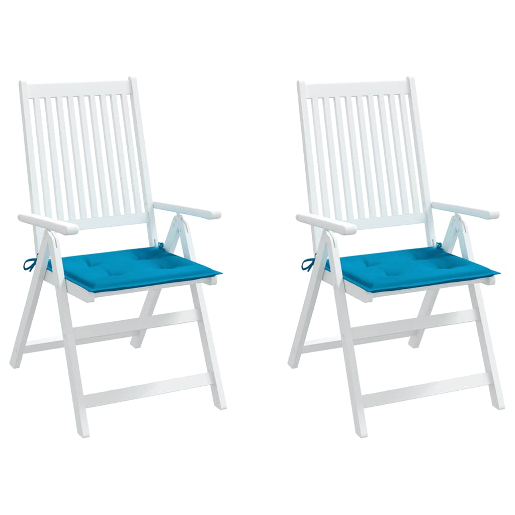 Gartenstuhl-Kissen 2 Stk. Blau 40x40x3 cm Oxford-Gewebe