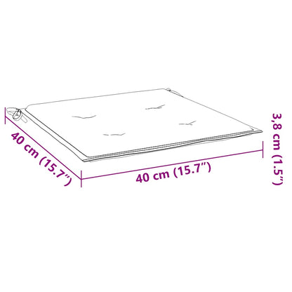 Gartenstuhl-Kissen 2 Stk. Blau 40x40x3 cm Oxford-Gewebe