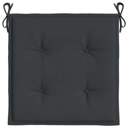 Gartenstuhl-Kissen 2 Stk. Schwarz 40x40x3 cm Oxford-Gewebe