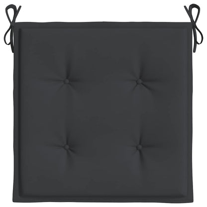 Gartenstuhl-Kissen 6 Stk. Schwarz 40x40x3 cm Oxford-Gewebe
