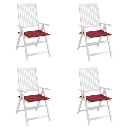 Gartenstuhl-Kissen 4 Stk. Weinrot 40x40x3 cm Oxford-Gewebe