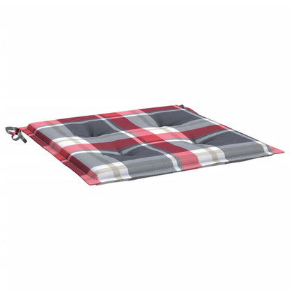Gartenstuhl-Kissen 4Stk. Rot Karomuster 40x40x3cm Oxford-Gewebe