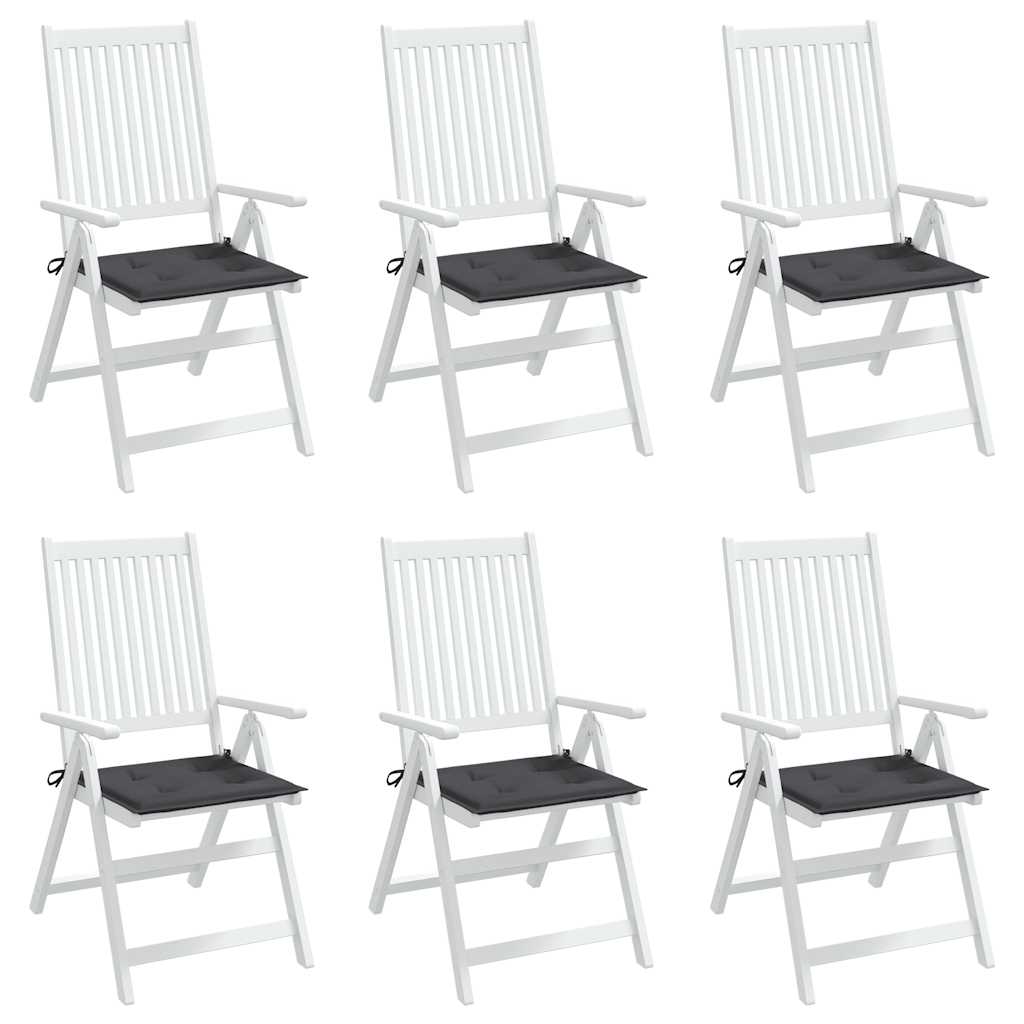Gartenstuhl-Kissen 6 Stk. Anthrazit 50x50x3 cm Oxford-Gewebe