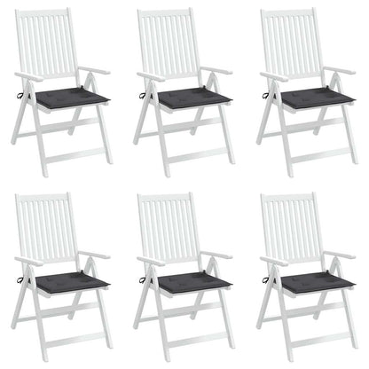 Gartenstuhl-Kissen 6 Stk. Anthrazit 50x50x3 cm Oxford-Gewebe