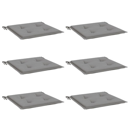 Gartenstuhl-Kissen 6 Stk. Grau 50x50x3 cm Oxford-Gewebe