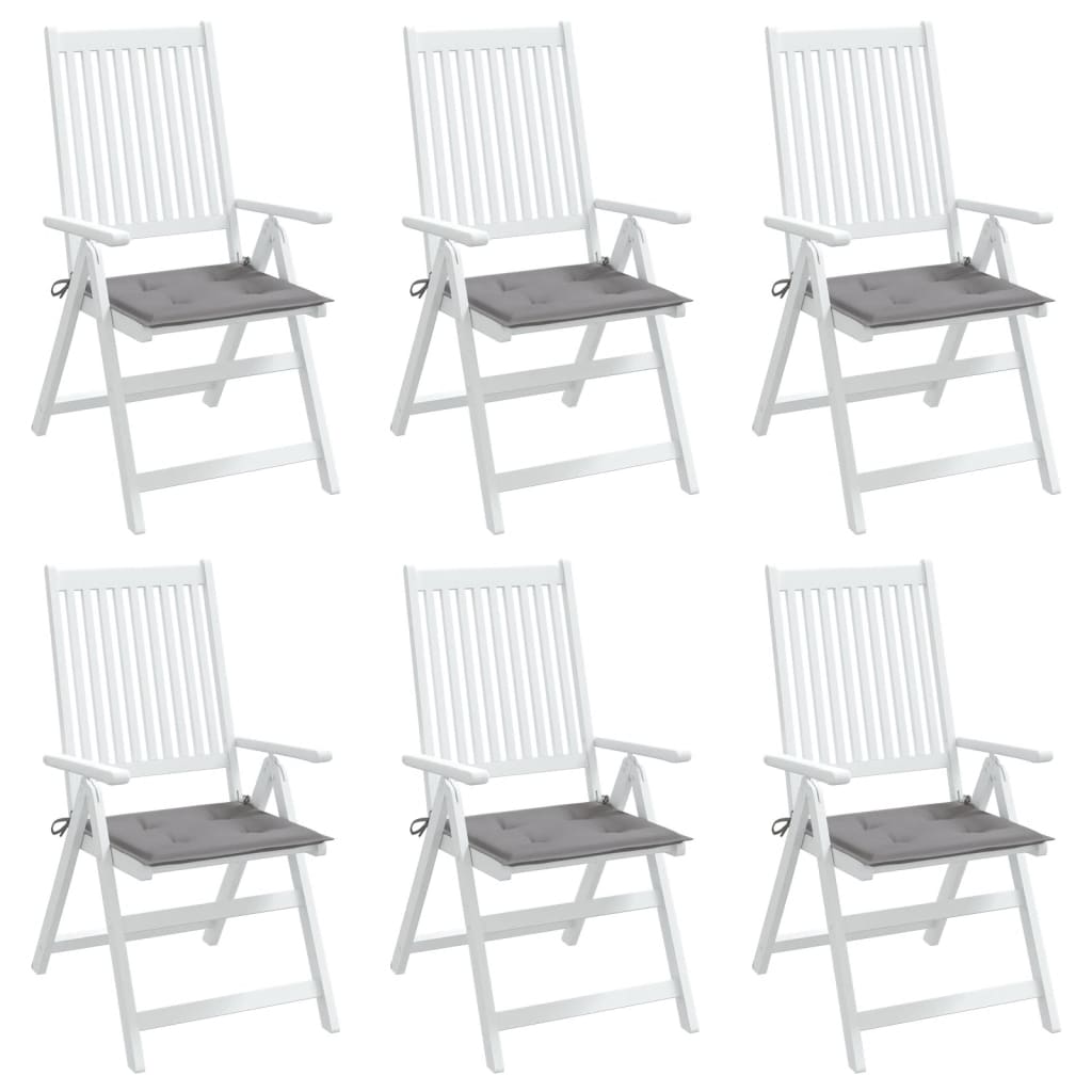 Gartenstuhl-Kissen 6 Stk. Grau 50x50x3 cm Oxford-Gewebe