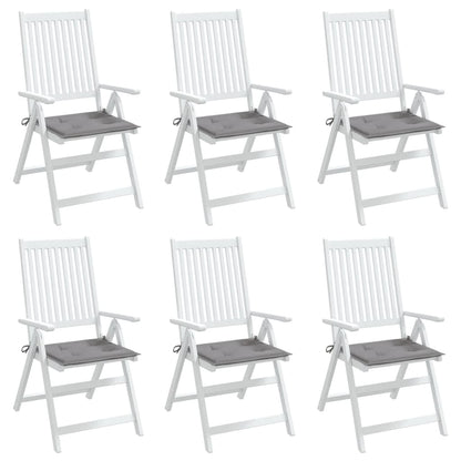 Gartenstuhl-Kissen 6 Stk. Grau 50x50x3 cm Oxford-Gewebe