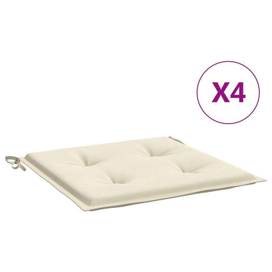 Gartenstuhl-Kissen 4 Stk. Creme 50x50x4 cm Oxford-Gewebe