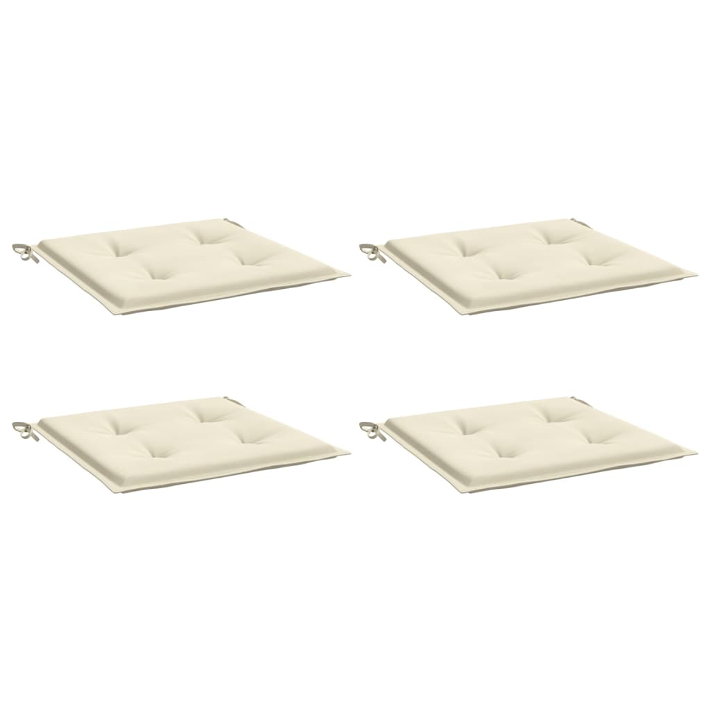 Gartenstuhl-Kissen 4 Stk. Creme 50x50x4 cm Oxford-Gewebe