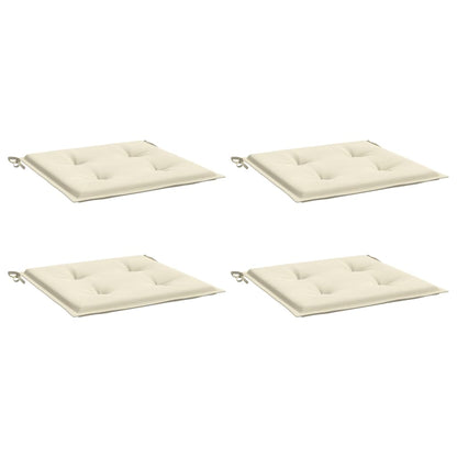 Gartenstuhl-Kissen 4 Stk. Creme 50x50x4 cm Oxford-Gewebe