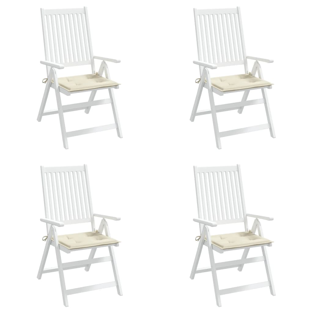 Gartenstuhl-Kissen 4 Stk. Creme 50x50x3 cm Oxford-Gewebe