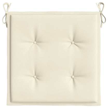 Gartenstuhl-Kissen 4 Stk. Creme 50x50x4 cm Oxford-Gewebe