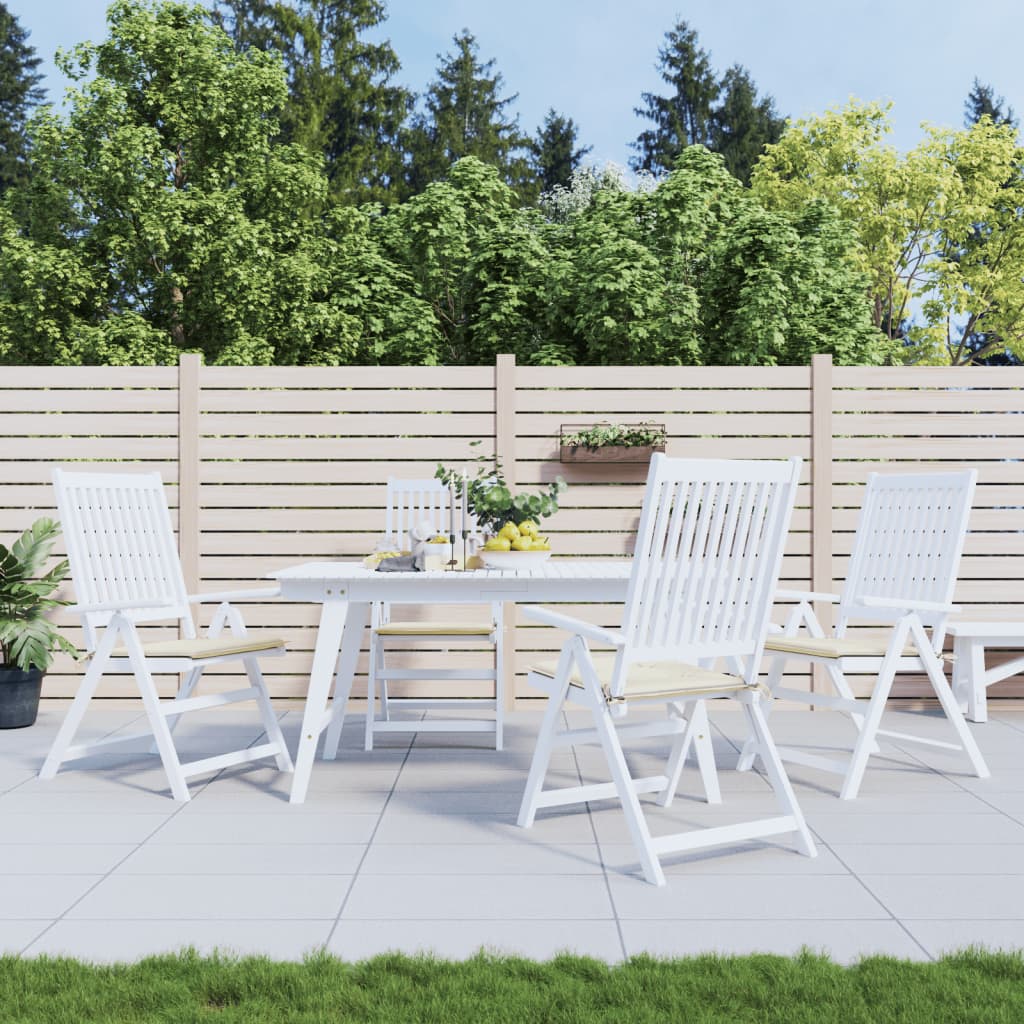 Gartenstuhl-Kissen 4 Stk. Creme 50x50x4 cm Oxford-Gewebe