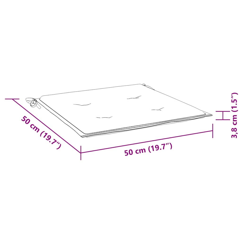 Gartenstuhl-Kissen 4 Stk. Beige 50x50x4 cm Oxford-Gewebe