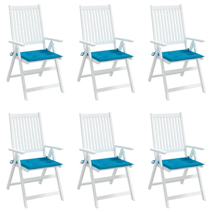 Gartenstuhl-Kissen 6 Stk. Blau 50x50x3 cm Oxford-Gewebe