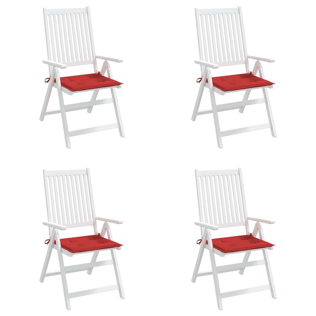 Gartenstuhl-Kissen 4 Stk. Rot 50x50x4 cm Oxford-Gewebe