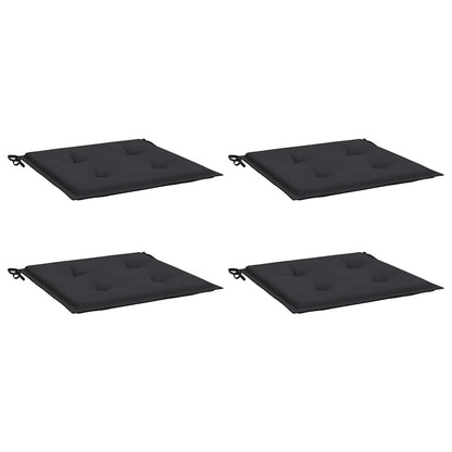 Gartenstuhl-Kissen 4 Stk. Schwarz 50x50x3 cm Oxford-Gewebe