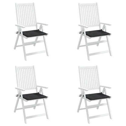 Gartenstuhl-Kissen 4 Stk. Schwarz 50x50x3 cm Oxford-Gewebe