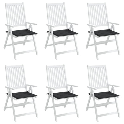 Gartenstuhl-Kissen 6 Stk. Schwarz 50x50x4 cm Oxford-Gewebe