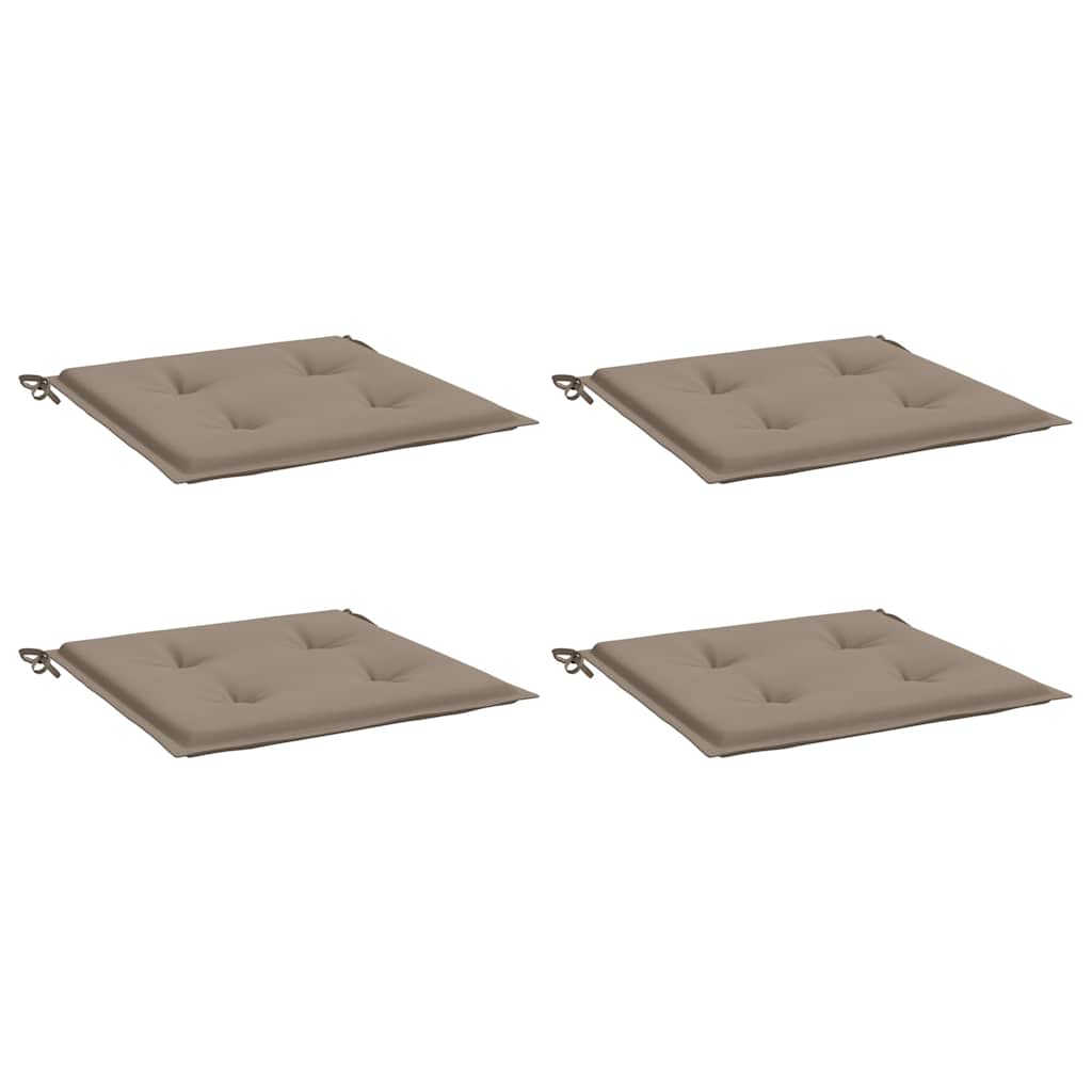 Gartenstuhl-Kissen 4 Stk. Taupe 50x50x4 cm Oxford-Gewebe