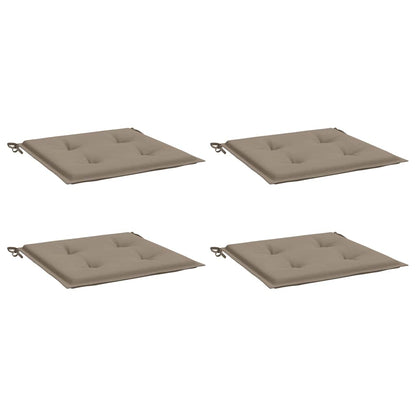 Gartenstuhl-Kissen 4 Stk. Taupe 50x50x4 cm Oxford-Gewebe