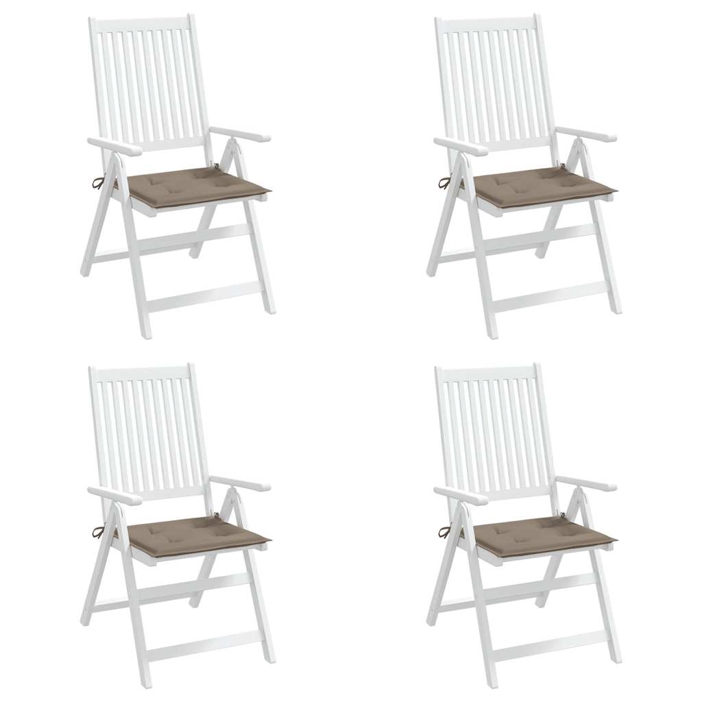 Gartenstuhl-Kissen 4 Stk. Taupe 50x50x4 cm Oxford-Gewebe