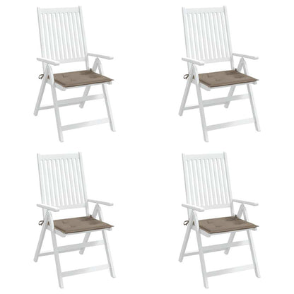 Gartenstuhl-Kissen 4 Stk. Taupe 50x50x4 cm Oxford-Gewebe