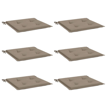 Gartenstuhl-Kissen 6 Stk. Taupe 50x50x4 cm Oxford-Gewebe