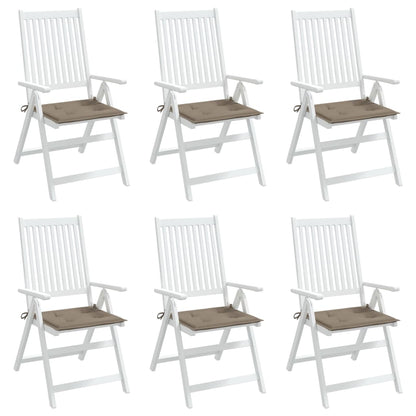 Gartenstuhl-Kissen 6 Stk. Taupe 50x50x3 cm Oxford-Gewebe