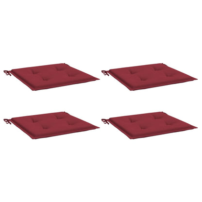 Gartenstuhl-Kissen 4 Stk. Weinrot 50x50x3 cm Oxford-Gewebe