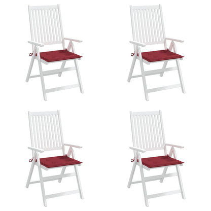 Gartenstuhl-Kissen 4 Stk. Weinrot 50x50x3 cm Oxford-Gewebe
