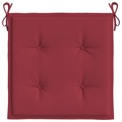 Gartenstuhl-Kissen 4 Stk. Weinrot 50x50x3 cm Oxford-Gewebe