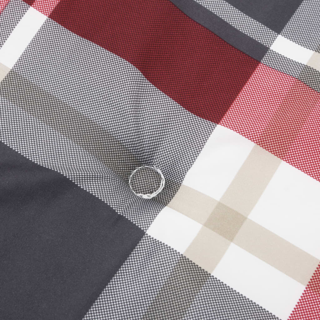 Gartenstuhl-Kissen 2Stk. Rot Karomuster 50x50x4cm Oxford-Gewebe