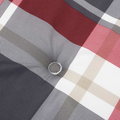 Gartenstuhl-Kissen 2Stk. Rot Karomuster 50x50x4cm Oxford-Gewebe