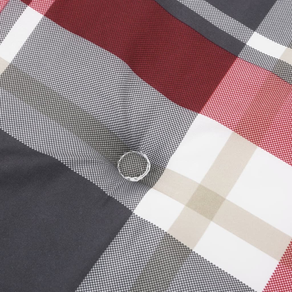 Gartenstuhl-Kissen 6Stk. Rot Karomuster 50x50x4cm Oxford-Gewebe