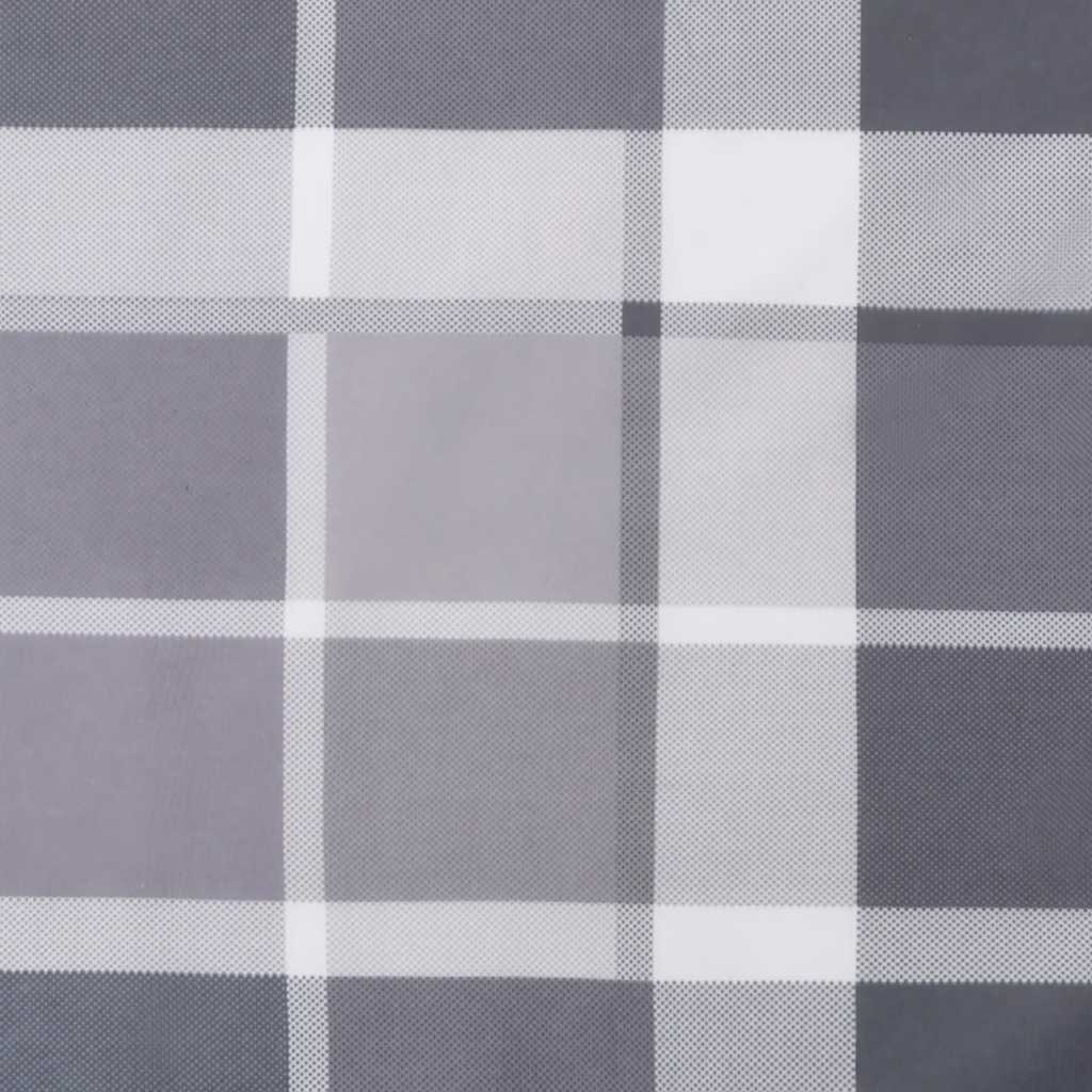 Gartenbank-Auflage Grau Karomuster 180x50x4 cm Oxford-Gewebe