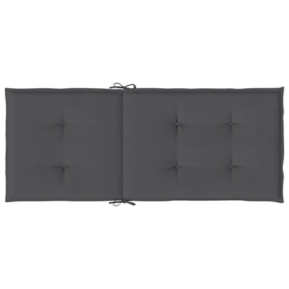 Gartenstuhlauflagen für Hochlehner 6 Stk. Anthrazit 120x50x3 cm