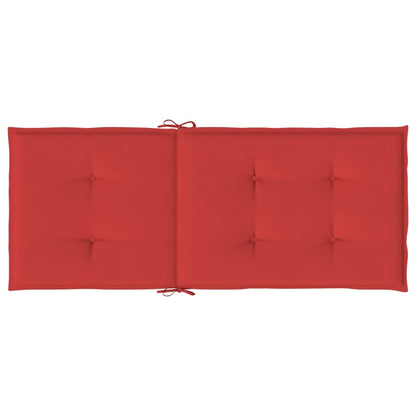 Gartenstuhlauflagen für Hochlehner 6 Stk. Rot 120x50x3 cm Stoff