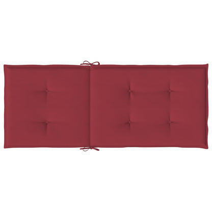 Gartenstuhlauflagen für Hochlehner 4 Stk. Weinrot 120x50x3 cm